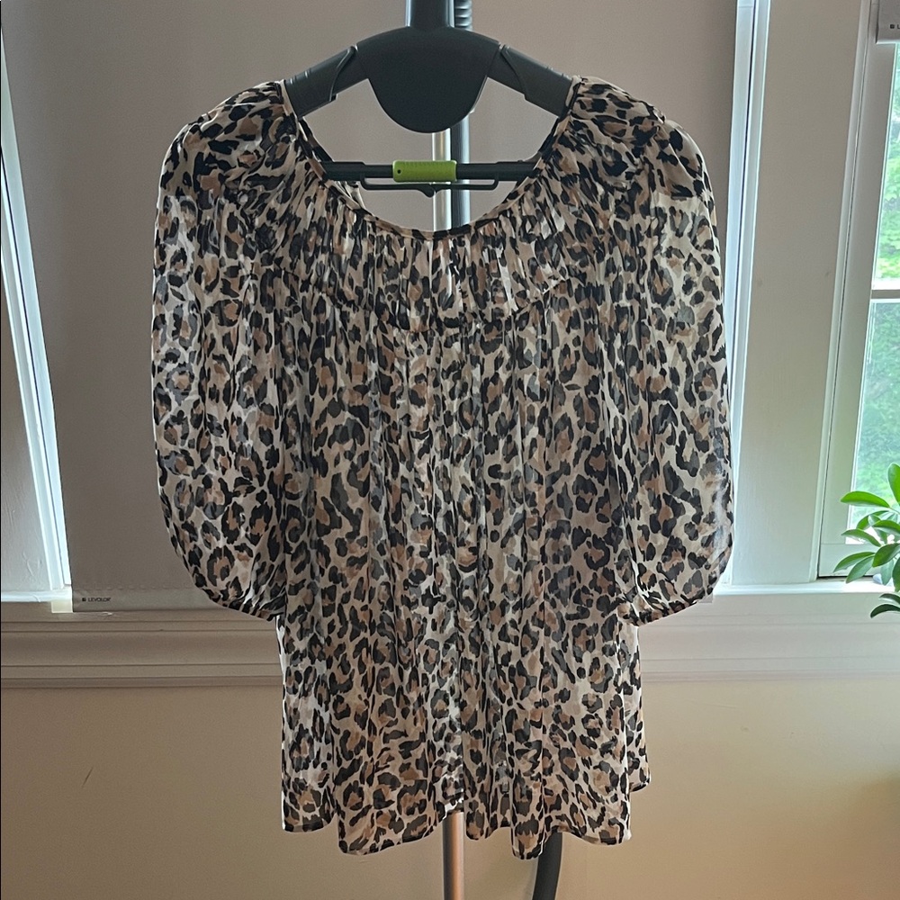 Banana Republic Animal Print Blouse